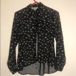 Navy floral long sleeve